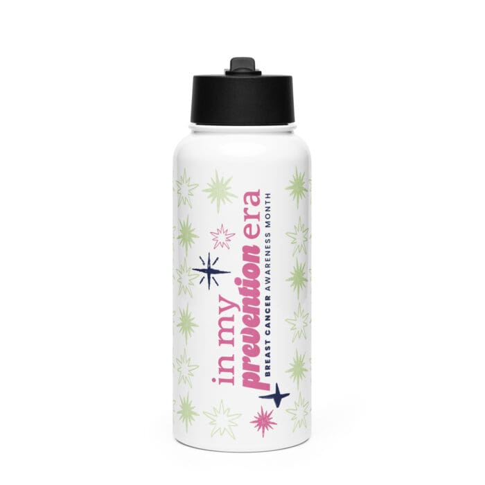 Stainless steel water bottle with a straw lid