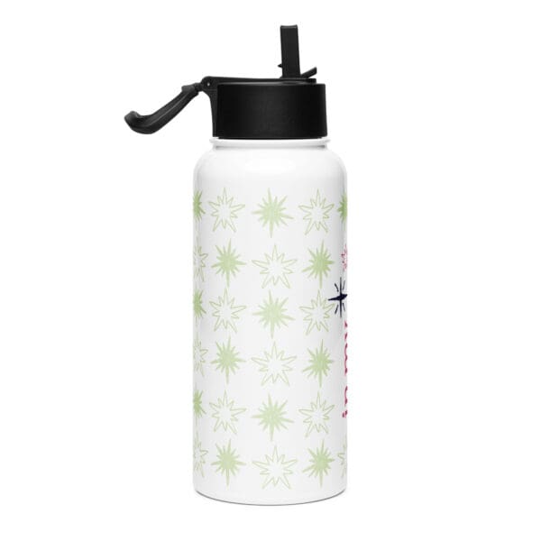 Stainless steel water bottle with a straw lid - Image 3